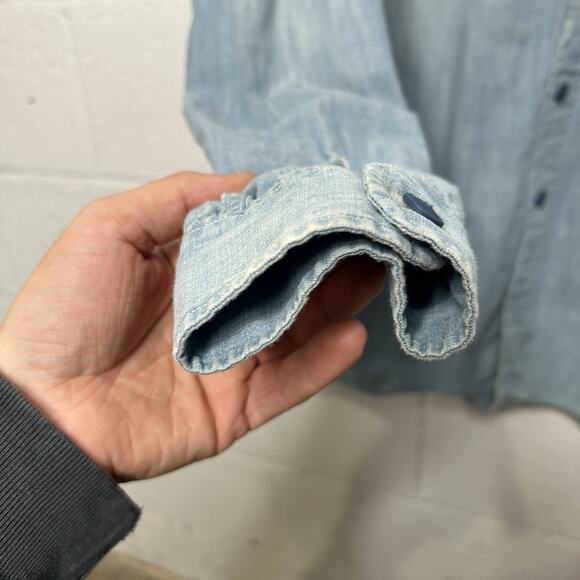 Vintage Polo Ralph Lauren Denim "Stenciled" Button Down Long-Sleeve - Picture 7 of 9